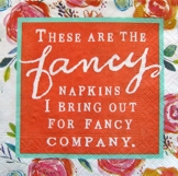 Napkin Beverage Coasters - Fancy